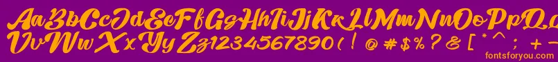 Skatter Font – Orange Fonts on Purple Background