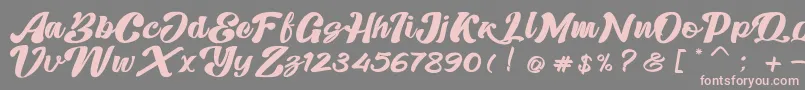 Skatter-Schriftart – Rosa Schriften auf grauem Hintergrund