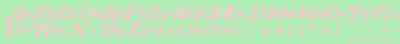 Skatter Font – Pink Fonts on Green Background