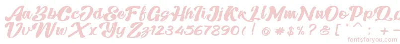 Skatter-Schriftart – Rosa Schriften auf weißem Hintergrund