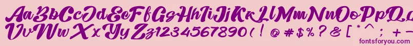 Skatter-Schriftart – Violette Schriften auf rosa Hintergrund