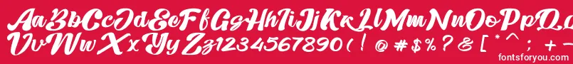 Skatter Font – White Fonts on Red Background
