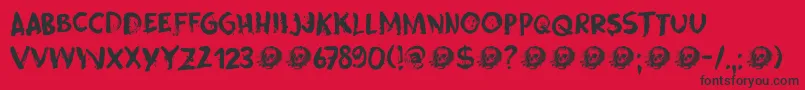 Skeletal Wish Font – Black Fonts on Red Background