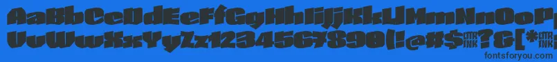 SkeletonTypeOne InitialMax Font – Black Fonts on Blue Background