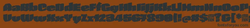 SkeletonTypeOne InitialMax Font – Black Fonts on Brown Background