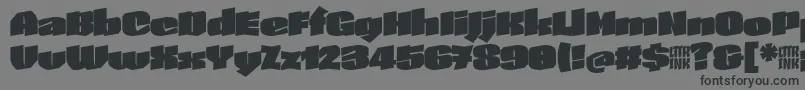 SkeletonTypeOne InitialMax Font – Black Fonts on Gray Background