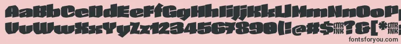 SkeletonTypeOne InitialMax Font – Black Fonts on Pink Background