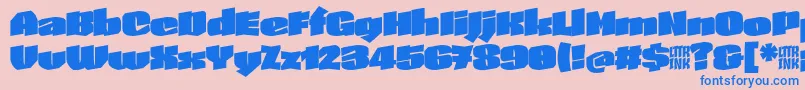 SkeletonTypeOne InitialMax Font – Blue Fonts on Pink Background