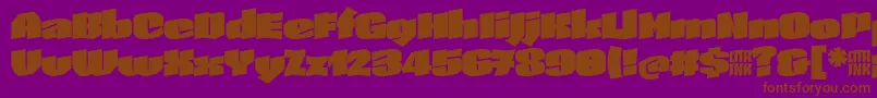 SkeletonTypeOne InitialMax Font – Brown Fonts on Purple Background