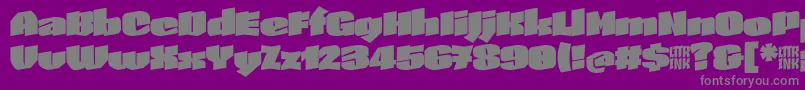 SkeletonTypeOne InitialMax Font – Gray Fonts on Purple Background