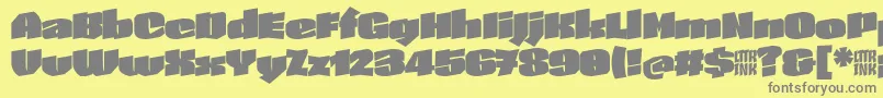 SkeletonTypeOne InitialMax Font – Gray Fonts on Yellow Background