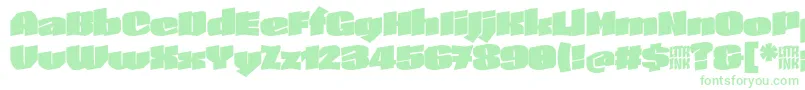 SkeletonTypeOne InitialMax Font – Green Fonts on White Background