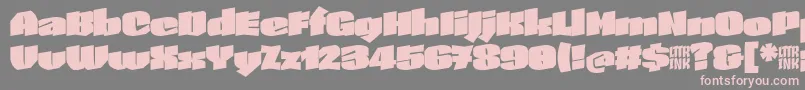 SkeletonTypeOne InitialMax Font – Pink Fonts on Gray Background