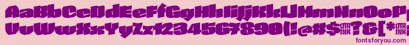 SkeletonTypeOne InitialMax Font – Purple Fonts on Pink Background