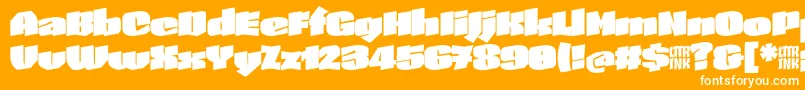 SkeletonTypeOne InitialMax Font – White Fonts on Orange Background