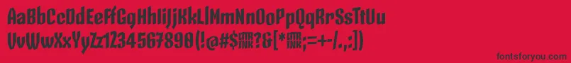 SkeletonTypeOne PosterBlack Font – Black Fonts on Red Background