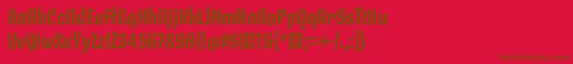 SkeletonTypeOne PosterBlack Font – Brown Fonts on Red Background