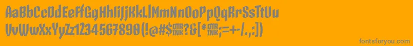 SkeletonTypeOne PosterBlack Font – Gray Fonts on Orange Background