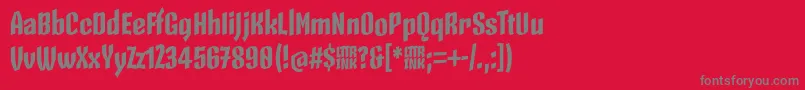 フォントSkeletonTypeOne PosterBlack – 赤い背景に灰色の文字