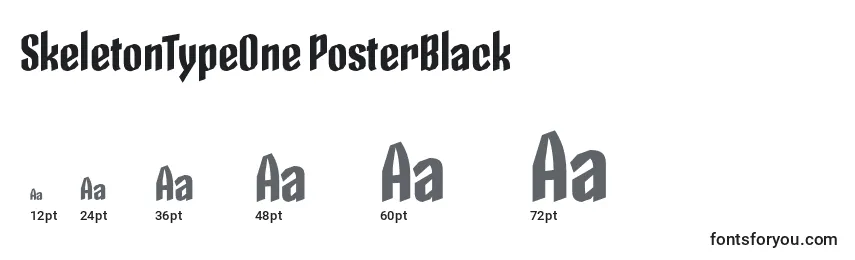 Größen der Schriftart SkeletonTypeOne PosterBlack