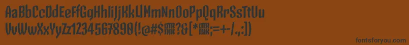 SkeletonTypeOne PosterBold Font – Black Fonts on Brown Background