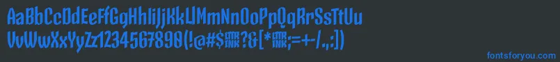Police SkeletonTypeOne PosterBold – polices bleues sur fond noir