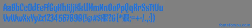 Fonte SkeletonTypeOne PosterBold – fontes azuis em um fundo cinza