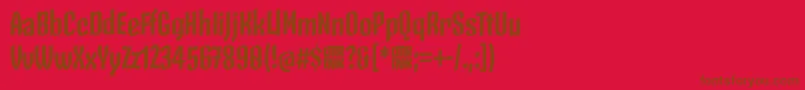 Police SkeletonTypeOne PosterBold – polices brunes sur fond rouge