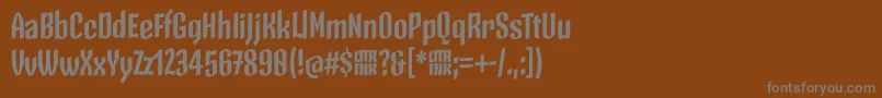 fuente SkeletonTypeOne PosterBold – Fuentes Grises Sobre Fondo Marrón