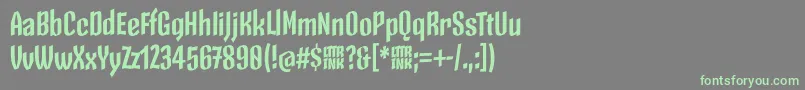 SkeletonTypeOne PosterBold-fontti – vihreät fontit harmaalla taustalla