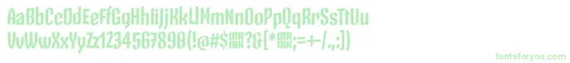 SkeletonTypeOne PosterBold-Schriftart – Grüne Schriften auf weißem Hintergrund