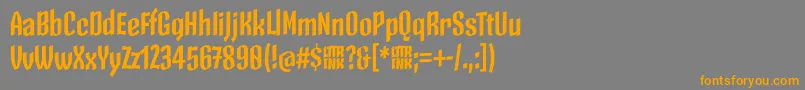 SkeletonTypeOne PosterBold Font – Orange Fonts on Gray Background