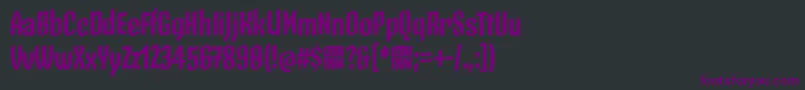 Police SkeletonTypeOne PosterBold – polices violettes sur fond noir