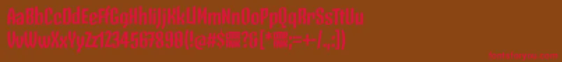 SkeletonTypeOne PosterBold-fontti – punaiset fontit ruskealla taustalla