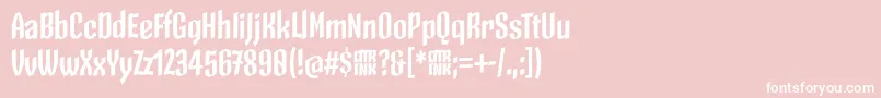 SkeletonTypeOne PosterBold Font – White Fonts on Pink Background