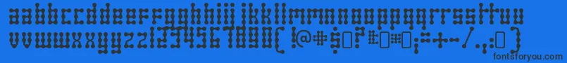 skeletor stance Font – Black Fonts on Blue Background