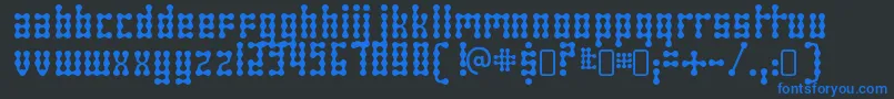 skeletor stance Font – Blue Fonts on Black Background