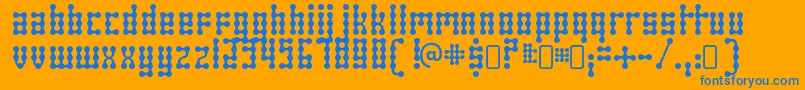 skeletor stance Font – Blue Fonts on Orange Background