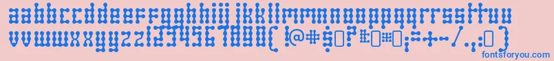 skeletor stance Font – Blue Fonts on Pink Background