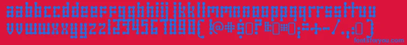 skeletor stance Font – Blue Fonts on Red Background