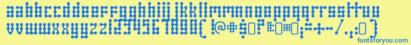 skeletor stance Font – Blue Fonts on Yellow Background