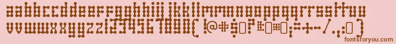 skeletor stance Font – Brown Fonts on Pink Background