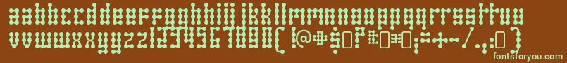 skeletor stance Font – Green Fonts on Brown Background