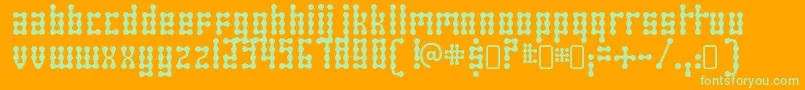 skeletor stance Font – Green Fonts on Orange Background