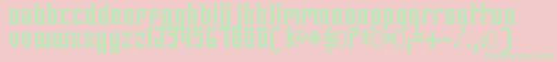skeletor stance Font – Green Fonts on Pink Background