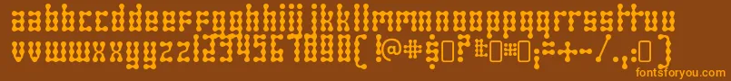 skeletor stance Font – Orange Fonts on Brown Background
