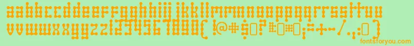 skeletor stance Font – Orange Fonts on Green Background