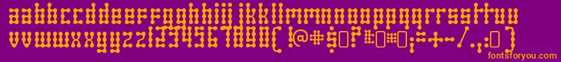 skeletor stance Font – Orange Fonts on Purple Background