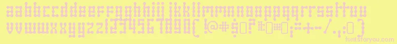 skeletor stance Font – Pink Fonts on Yellow Background