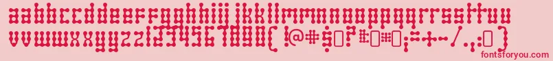 skeletor stance Font – Red Fonts on Pink Background